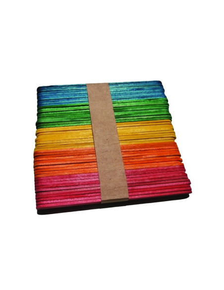 Accesorii creatie - lemn - betisoare, diverse culori, 1x11cm, set 50 buc, Colorarte