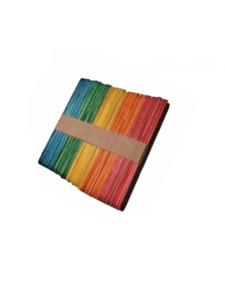 Accesorii creatie - lemn - betisoare, diverse culori, 1x11cm, set 50 buc, Colorarte