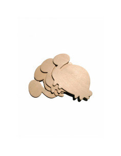 Accesorii creatie - lemn - broaste testoase, set 4 buc, Colorarte