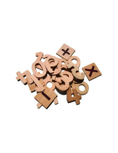 Accesorii creatie - lemn - cifra, 2.4x4.5cm, set 25 buc, Colorarte