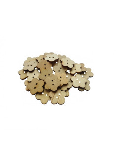 Accesorii creatie - lemn - nasturi floare, set 20-22g, Colorarte