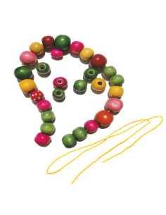Accesorii creatie - lemn - bratara diverse forme, colorat, Colorarte, FS-M2