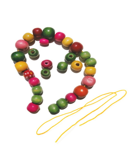 Accesorii creatie - lemn - bratara diverse forme, colorat, Colorarte, FS-M2