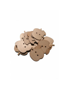 Accesorii creatie - lemn - mar, natur, set 12 buc, Colorarte