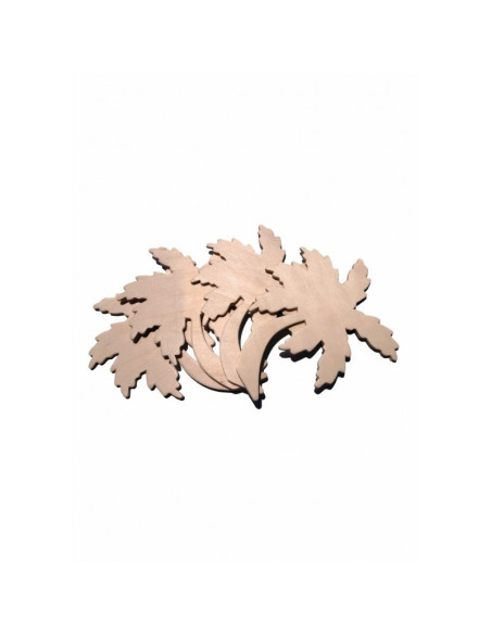 Accesorii creatie - lemn - palmieri, set 4 buc, Colorarte