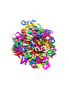 Accesorii creatie - cifre metal, diverse culori, cu sclipici, set 10-14g, Colorarte