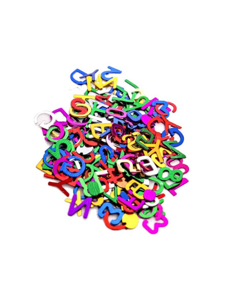 Accesorii creatie - cifre metal, diverse culori, cu sclipici, set 10-14g, Colorarte