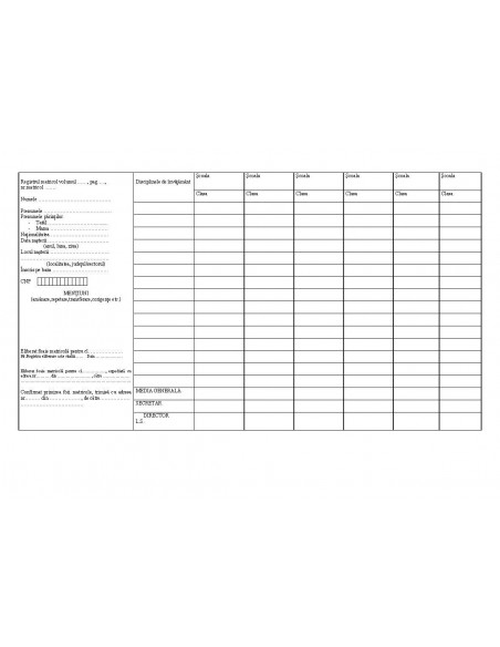 C019 Registru matricol pentru invatamant primar - coperta imitatie piele