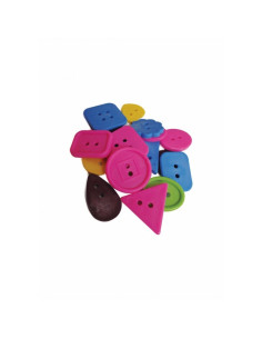 Accesorii creatie - nasturi gradinita plastic, diverse, didactic, 30g, set 18 buc, Colorarte