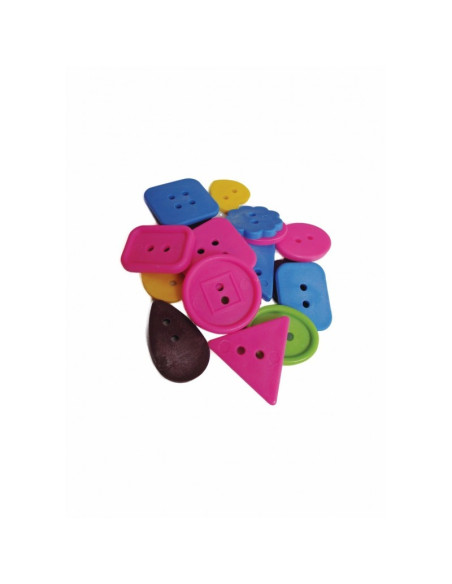 Accesorii creatie - nasturi gradinita plastic, diverse, didactic, 30g, set 18 buc, Colorarte