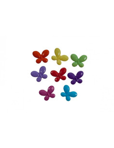 Accesorii creatie - fluture plastic, diverse culori, 30mm, set 10 buc, Colorarte