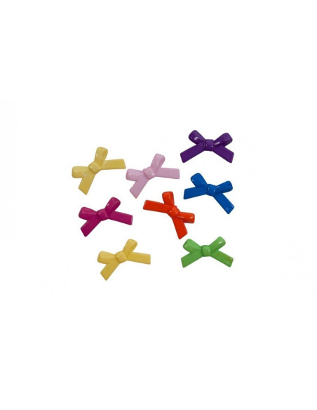 Accesorii creatie - fundita plastic, diverse culori, 30mm, set 10 buc, Colorarte