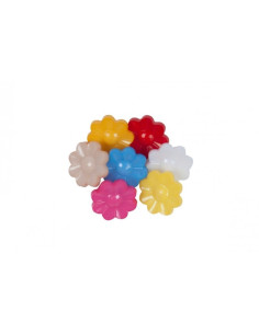 Accesorii creatie - nasturi floare plastic, diverse culori, 15mm, set 18 buc, Colorarte