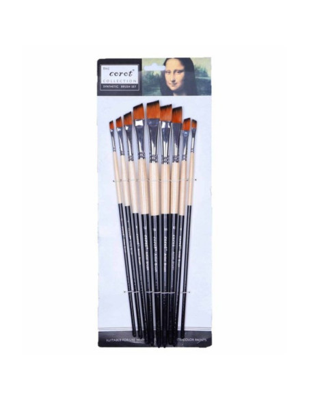 Pensula Cnx Corot 802, varf lat oblic, nr. 1-16, set 9 buc
