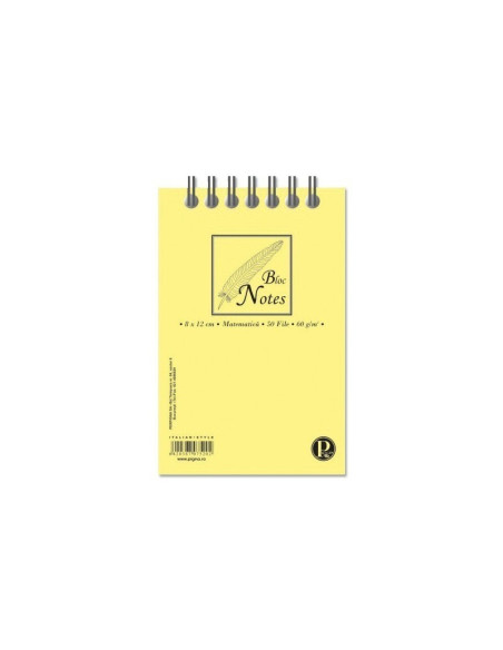 Blocnotes A7 Pigna Basic, 50 file, matematica, cu spira