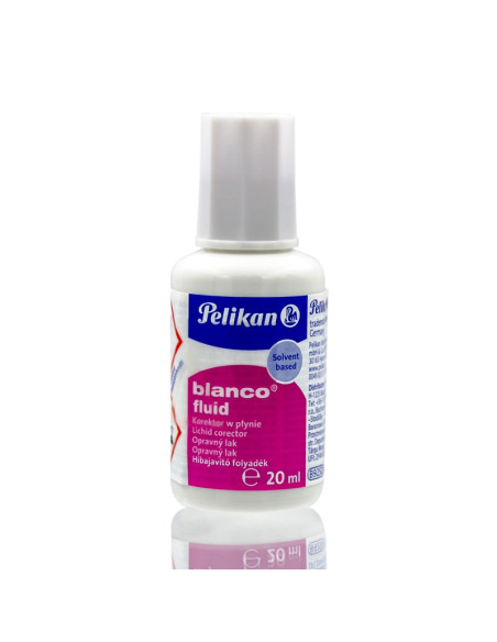 Fluid corector (pasta corectoare) Pelikan Blanco 335844 338590 300872, 20ml, pe baza de solvent, cu pensula