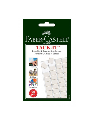 Guma adeziva FABER-CASTELL, 50g, 90 bucati/set TACK-IT, 589150