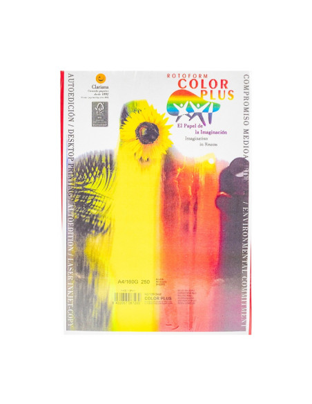 Carton colorat A4 Color Plus, 160g/mp, rosu craciun, top 250 coli
