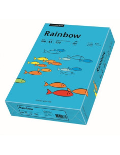 Carton colorat A4 Rainbow 88042769, 160g/mp, albastru intens, top 250 coli