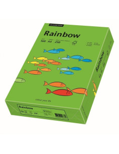 Carton colorat A4 Rainbow 88042681, 160g/mp, verde intens, top 250 coli