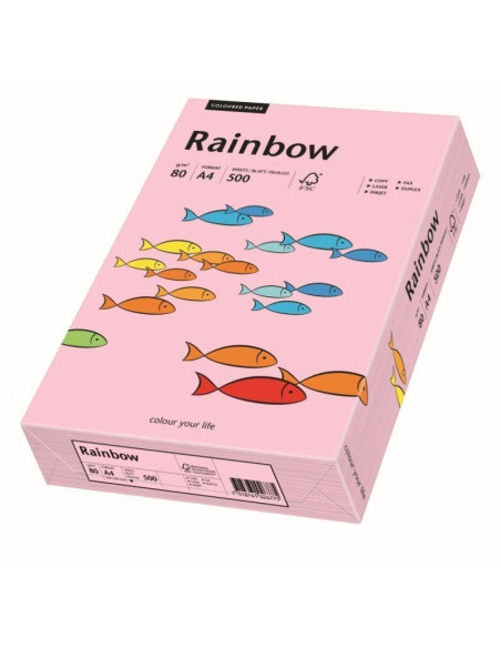 Hartie colorata A4 Rainbow 88042519, 80g/mp, roz deschis, top 500 coli