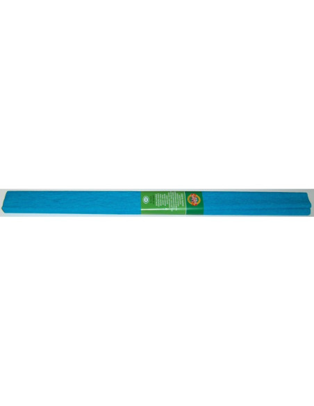 Hartie creponata Koh-i-noor K9755-14, 50x200cm, albastru azur, set 10 buc