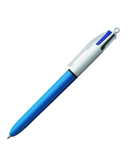 Pix cu bila Bic PRO, 1.0mm, cu mecanism, 4 culori (negru, albastru, rosu, verde)