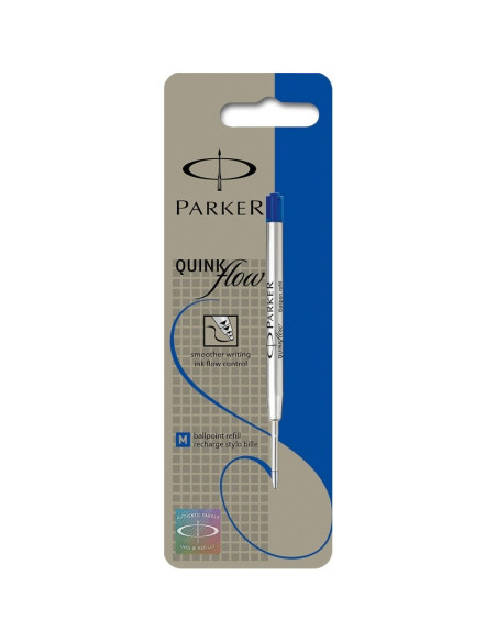 Rezerva pix cu bila Parker S0909580 / 1950371, metalic, 0.7mm Medium, albastru