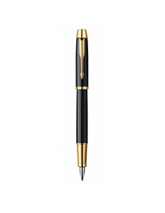 Stilou Parker IM Royal S0856190 1931645, penita iridium, alimentare rezerve sau convertor Parker, corp din alama negru lucios 2