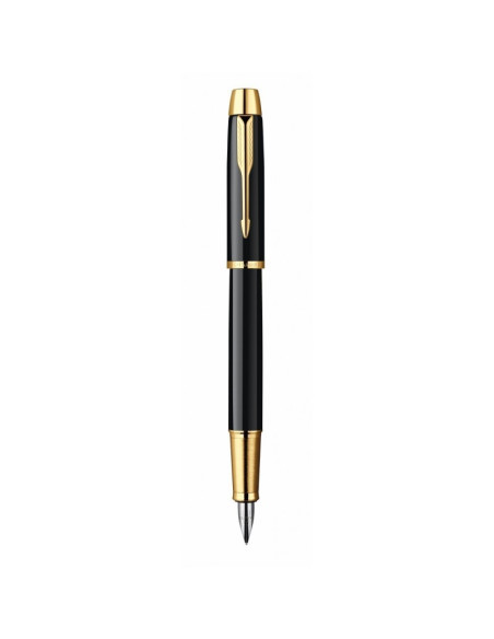 Stilou Parker IM Royal S0856190 1931645, penita iridium, alimentare rezerve sau convertor Parker, corp din alama negru lucios