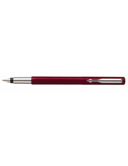 Stilou Parker Vector Clasic S0282490, penita iridium, alimentare rezerve sau convertor Parker, corp metalic rosu