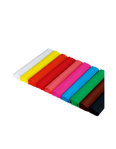 Hartie creponata Fiorello 170-2300, 25x200cm, diverse culori, set 10 role