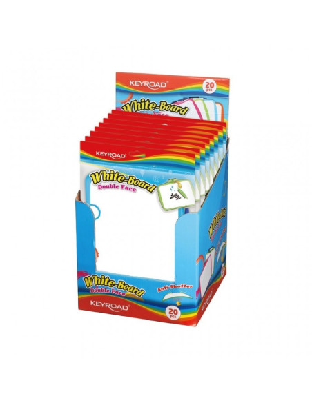 Tabla de scriere Keyroad KR972016 / KR971184, 22x28.8cm, 2 fete (alb, patratele), + marker si burete
