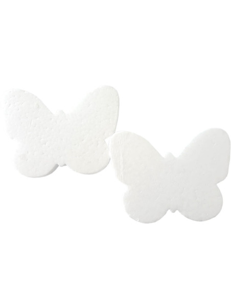 Accesorii creatie - polistiren - fluture, alb, 15x12cm, set 2 buc, Colorarte
