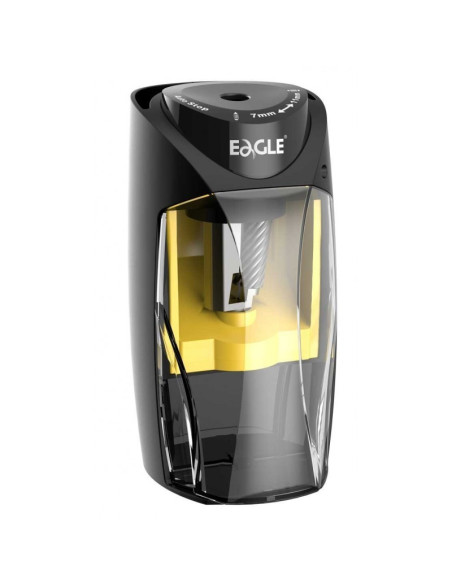 Ascutitoare electrica Eagle EG-5168, alimentare la priza, adaptor inclus, 7-11mm, plastic, oprire automata, taiere elicoidala