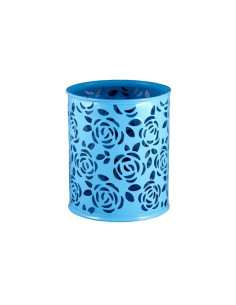 Suport instrumente de scris Office Cover, model flori, metal, diverse culori