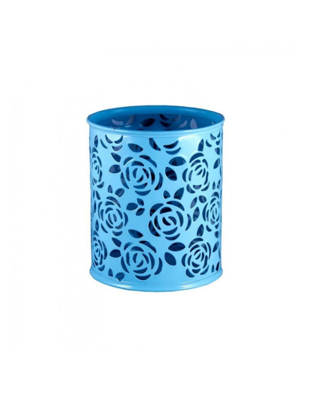 Suport instrumente de scris Office Cover, model flori, metal, diverse culori