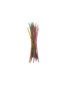 Accesorii creatie - sarma plusata, diverse culori, cu sclipici, set 25 buc, Colorarte