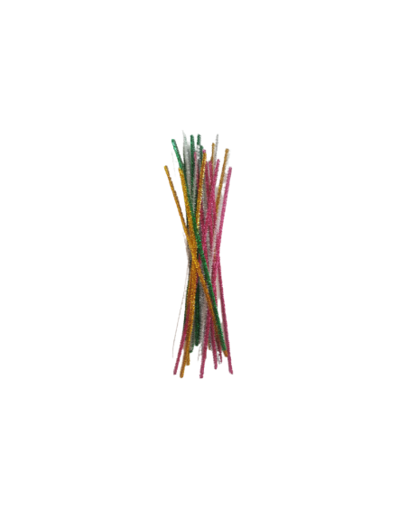 Accesorii creatie - sarma plusata, diverse culori, cu sclipici, set 25 buc, Colorarte