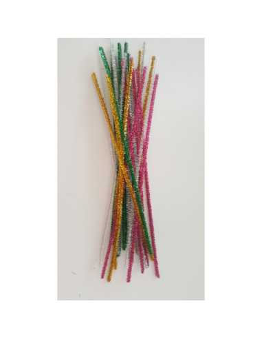 Accesorii creatie - sarma plusata, diverse culori, cu sclipici, set 25 buc, Colorarte