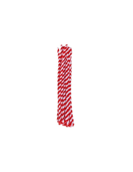 Accesorii creatie - sarma plusata, alb, rosu, rasucita, set 10 buc, Colorarte