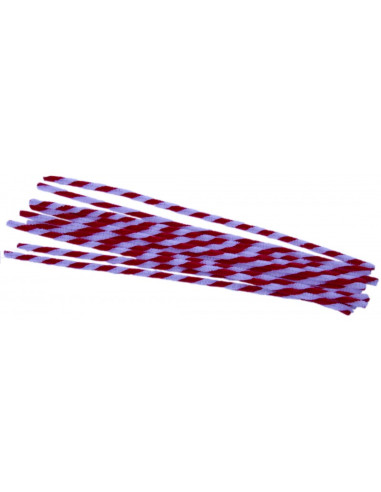 Accesorii creatie - sarma plusata, alb, rosu, rasucita, set 10 buc, Colorarte
