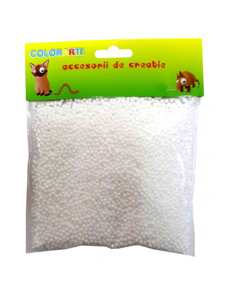 Accesorii creatie - polistiren - bile, alb, 0.2cm, Colorarte, 23165