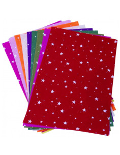 Coli fetru A4 - stele, 1mm, set 10 coli, Colorarte