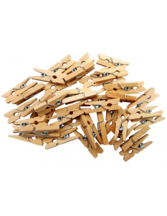 Accesorii creatie - lemn - carlig, natur, 2.5cm, set 40 buc, Colorarte