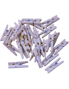 Accesorii creatie - lemn - carlig, natur, 2.5cm, set 26 buc, Colorarte