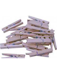 Accesorii creatie - lemn - carlig, natur, 4.5cm, set 20 buc, Colorarte