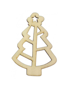 Accesorii creatie - lemn decupat - brad, set 6 buc, Colorarte, FS-M2 2