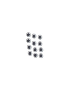 Accesorii creatie - ochisori mari plastic, negru, 12mm, set 60 buc, Colorarte