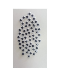 Accesorii creatie - ochisori mici plastic, negru, 6mm, set 130 buc, Colorarte